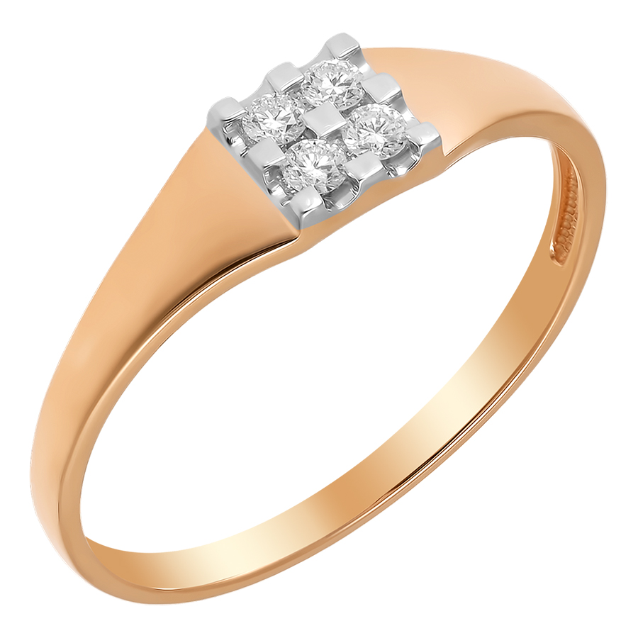 Кольцо, золото, бриллиант, 1-798-10
